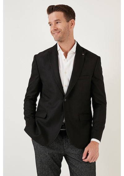 Buratti 6 Drop Çift Yırtmaçlı Slim Fit Blazer Erkek Ceket 659001 Siyah Buratti 6 Drop Çift Yırtmaçlı Slim Fit Blazer Erkek Ceket 659001 Siyah