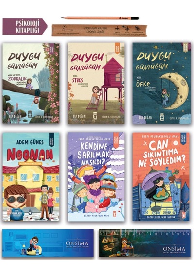 Timaş Çocuk Duygu Günlüğüm Mira - Noonan - Kendine Sarılmak Nasıldı - Psikoloji Kitaplığı Set 6 Kitap