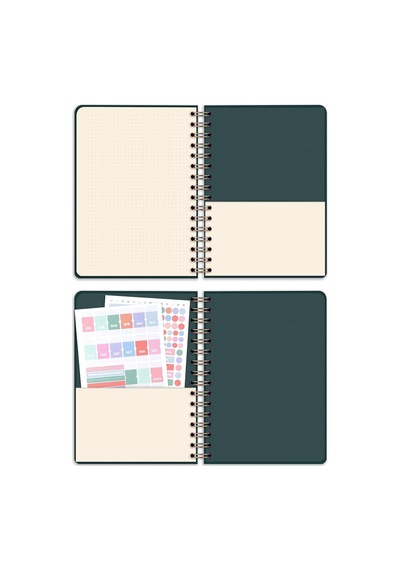Bullet Journal Edition A5 15x21 Cm Spiralli Noktalı Tarihsiz Not Defteri Güneş Bulut