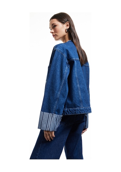 Koton Çift Cepli Bisiklet Yaka Kolları Katlı Düğmeli Denim Ceket Koyu İndigo 5sal50029md Dark Indigo İndigo Koton Çift Cepli Bisiklet Yaka Kolları Katlı Düğmeli Denim Ceket Koyu İndigo 5sal50029md Dark Indigo İndigo