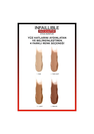 L'oréal Paris Infaillible Face Sculpter Stick Kontür - Fair 30188372-10992