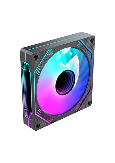 NG-A120B 3 Adet 120mm Kasa Fan 11X ARGB PWM Slot Kontrolcü ve Kumanda Siyah