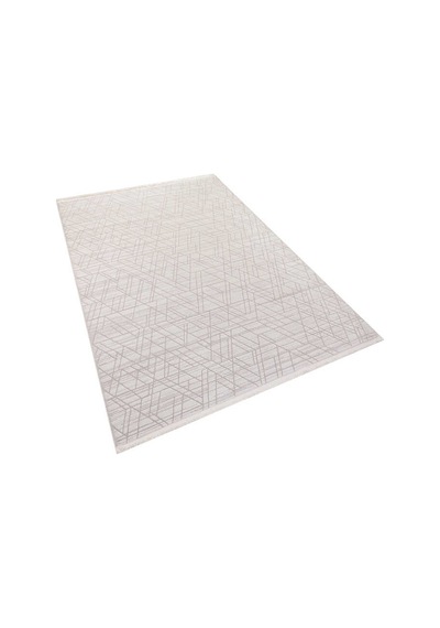 Geometrik Desenli Nar Yumuşak Dokulu Akrilik Halı Nr02 Kemik Kemik-bej