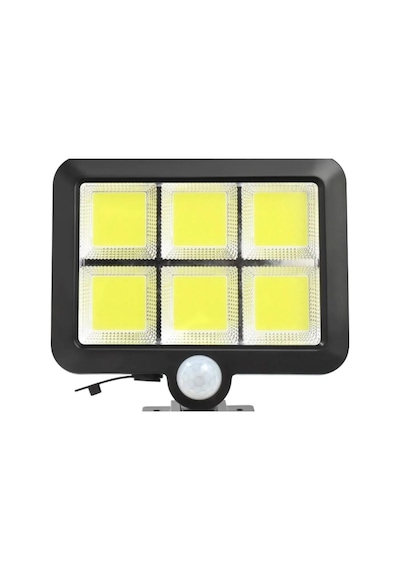 4 Adet 3 Modlu 120 Cob Led Solar Panel Güneş Enerjili Duvar Lamba