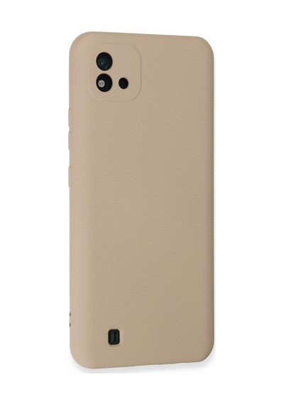 Realme C11 2021 Uyumlu Kılıf Nano İçi Kadife Silikon - Pudra