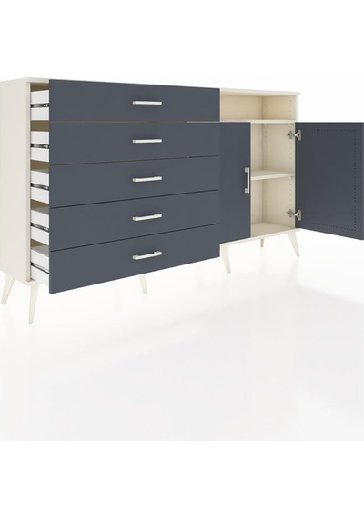 Arges Konsol 2 Raflı 5 Çekmeceli 2 Kapaklı 176x30x99 Aytaşı-antra Aytaşı-antrasit Arges Konsol 2 Raflı 5 Çekmeceli 2 Kapaklı 176x30x99 Aytaşı-antra Aytaşı-antrasit