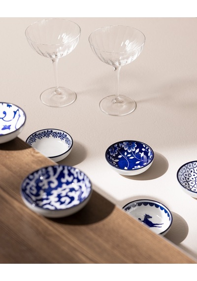 Reve Bleu Vista Mini Kase Seti - Mavi/beyaz - 9 Cm 8684427358634 Çok Renkli