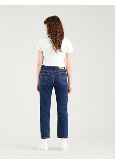 Levi's 501 Crop Kadın Jean Pantolon - Salsa Stonewash-8870 Dark İndigo - Flat Finish