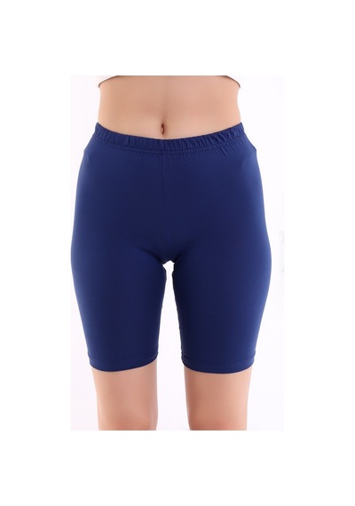 Self Clothing Kadın Lacivert Penye Kumaş Yüksek Bel Kısa Tayt Slf1295