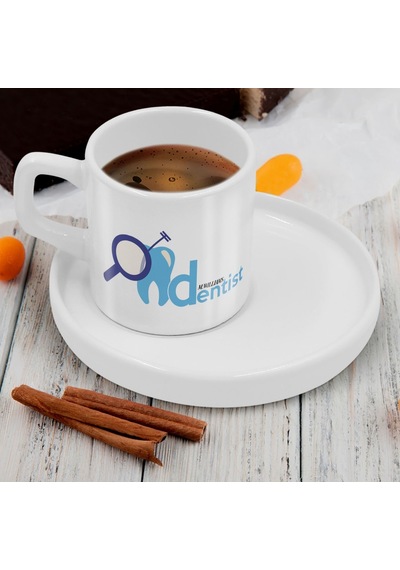 Bk Gift Kişiye Özel Sunum Tabaklı Diş Hekimi Tasarımlı Kahve Fincanı-5, Sevgiliye Hediye, Arkadaşa Hediye, Diş Hekimi Hediye Kobitmeyen137784 Bk Gift