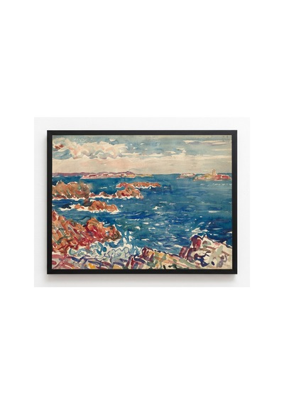 Klasik Sanat Prendergast Kayalık Kıyı Çerçevesiz Poster 21x30 Cm A4 Tablo Yağlı Boya Sanat Baskı