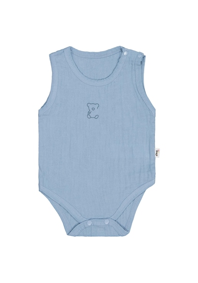 Civil Baby Ayıcık Baskılı 1-18 Ay Çıtçıtlı Badi - Mavi