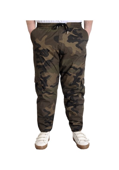 Mode Xl Erkek Pantolon Jogger Kamuflaj 23910 Haki Haki