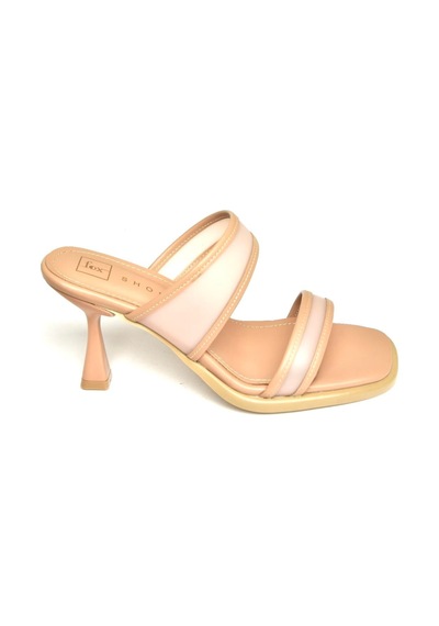 Fox Shoes U518280309 Ten İnce Topuklu Kadın Terlik Ayakkabı Ten