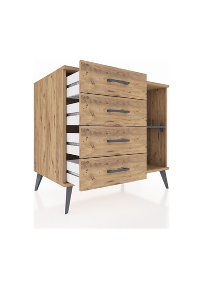 Kronos Şifonyer Tek Raflı 4 Çekmeceli 88x59x80 Çam-antrasit/çam Antrasit/çam Kronos Şifonyer Tek Raflı 4 Çekmeceli 88x59x80 Çam-antrasit/çam Antrasit/çam