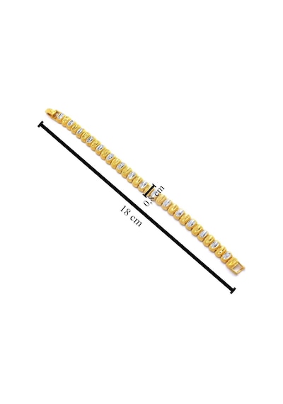 Ferizz Altın Kaplama Lazer Kesim Kadın Bileklik Blk-1014 Gold