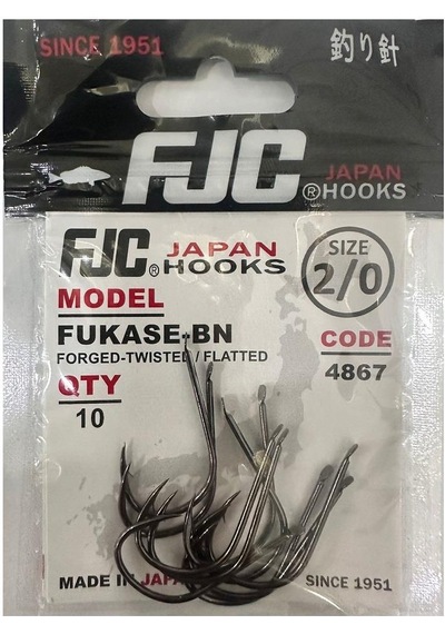 Fjc 4867 No:2/0 Fukase Black Nikel Olta İğnesi 10 Adet