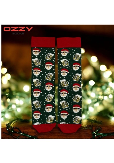 Ozzy Socks Unisex Yılbaşı Çorap 3 Çift Kırmızı
