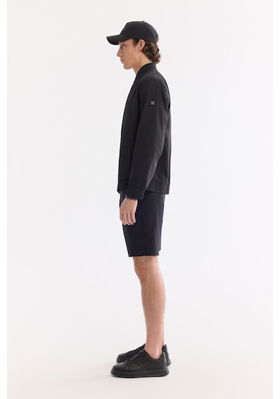 Avva Erkek Siyah Bomber Yaka Su İtici Rüzgar Geçirmez Hafif Mevsimlik Comfort Fit Mont A61y6059