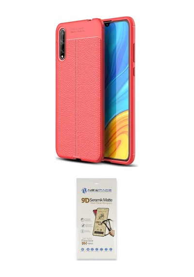 Cep Huawei Uyumlu P Smart S Kılıf Doruk Klasik Özel Seri İkili Koruma Seti Najmaddin Siyah