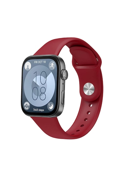 Huawei Watch Fit 3 Krd-11 22mm Silikon Kordon-koyu Kırmızı Koyu Kırmızı
