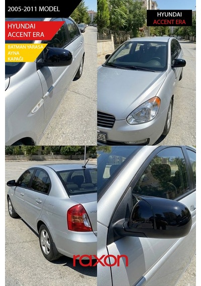 Hyundaı Accent Era 2005-2011 Batman & Yarasa Ayna Kapağı Parlak Piano Black Sport