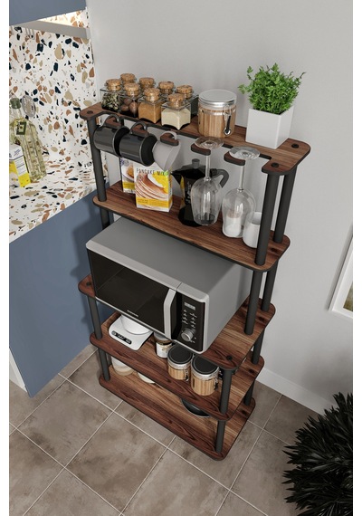 Dekoratif Masivo Mıkrodalga Esspresso 4 Katlı 33 Cmx68 Cm Dikdörtgen Çok Amaçlı Raf Madran Ceviz Ceviz Dekoratif Masivo Mıkrodalga Esspresso 4 Katlı 33 Cmx68 Cm Dikdörtgen Çok Amaçlı Raf Madran Ceviz Ceviz