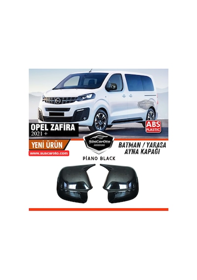 Opel Zafira 2021 Sonrası Uyumlu Batman Yarasa Ayna Kapağı Piano Black Abs Plastik Sağ Sol Takım 00 Şüscaroto Aksesuar