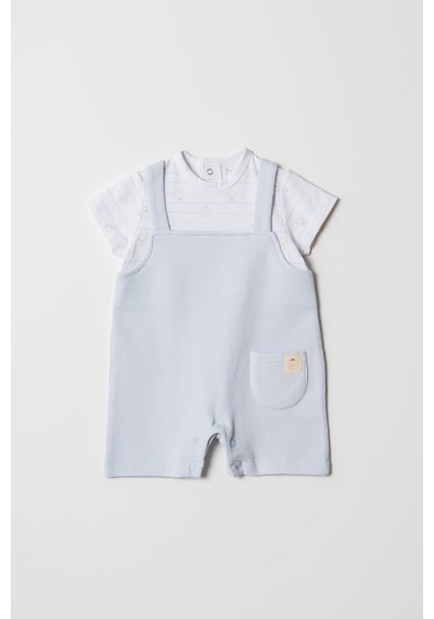 Hafy Baby 2 Li, Yazlık, Bebek Salopet Takımı - Kısa Kollu, Şortlu Bebek Seti Mavi - Beyaz Hafy Baby 2 Li, Yazlık, Bebek Salopet Takımı - Kısa Kollu, Şortlu Bebek Seti Mavi - Beyaz
