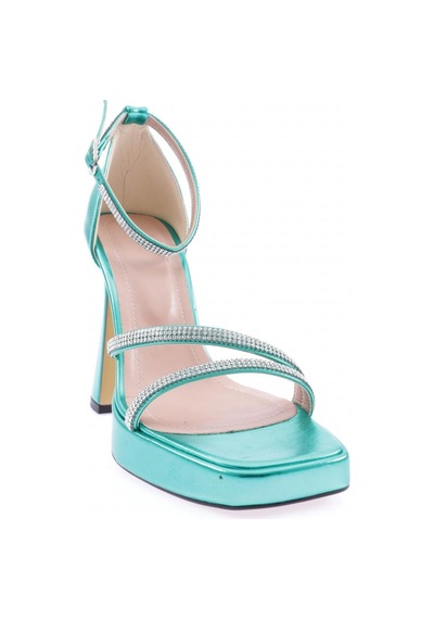 Dgn 3581-23y Kadin Kristal Taşli Çapraz Bantli Kalin Topuklu Sandalet 3581-2271-R13776 Yeşil Dgn 3581-23y Kadin Kristal Taşli Çapraz Bantli Kalin Topuklu Sandalet 3581-2271-R13776 Yeşil