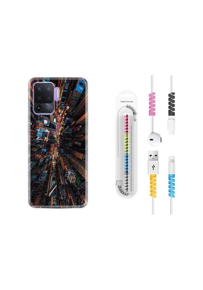 Oppo Reno 5 Lite Kılıf Kablo Koruyuculu City 1341