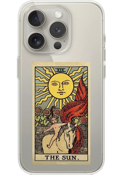 Apple Uyumlu iPhone 15 Pro Max Şeffaf Kılıf The Sun Tasarımlı