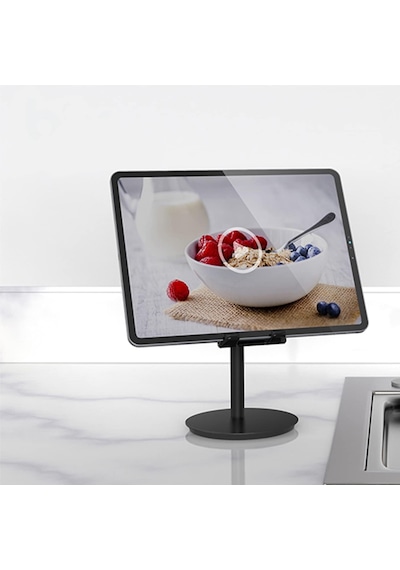 Saiji S1-ıı Masa İçin Cep Telefonu & Tablet Standı, Ayarlanabilir Yükseklik Açısı, İphone, İpad, Samsung Vb. Tüm 4''-11''ekranlar İçin Uyumludur. Siyah