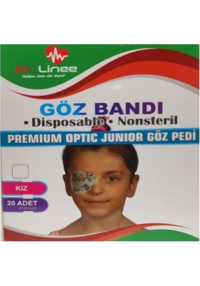 Drlinee Yapışkan Kız Çocuk Göz Bandı 100'lü