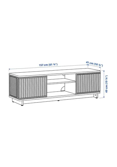 Tv Sehpası, Rattan, 157x41x49 Cm Naturel Tv Sehpası, Rattan, 157x41x49 Cm Naturel
