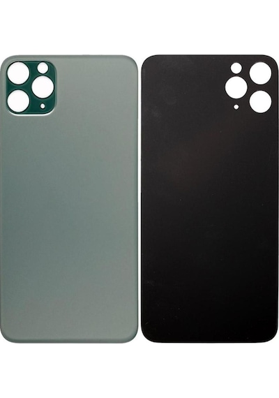 Apple Uyumlu iPhone 11 Pro Max Yeşil Arka Kapak Batarya Kapağı Pil Kapağı Yeşil