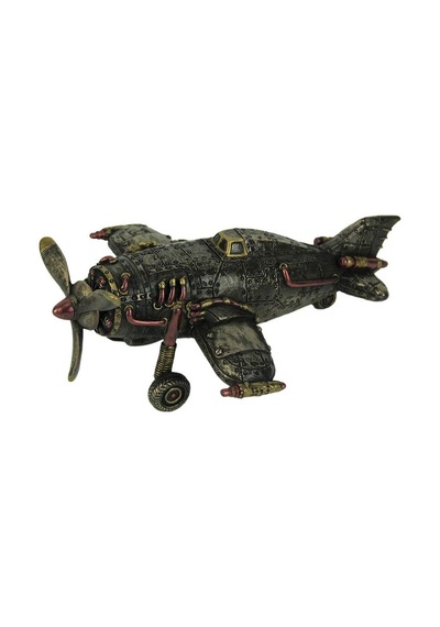 Veronese Design Steampunk Tarzı Tek Pervaneli Uçak Heykeli