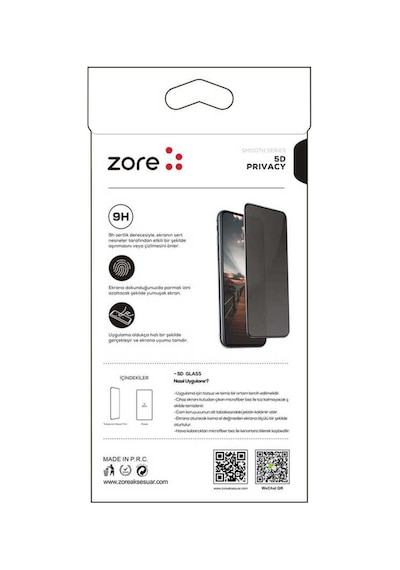 Oppo A72 Zore New 5d Privacy Temperli Ekran Koruyucu