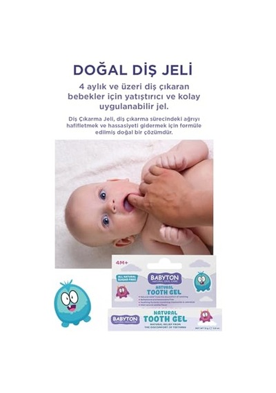 Babyton İkili Silikon Parmak Fırça - Doğal Diş Jeli