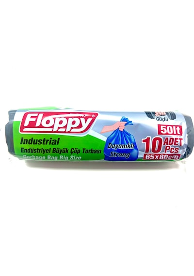 Şeylişeyler - Floppy Büyük Boy Çöp Poşeti 65 80 Cm 150 Gr 1 Paket 10 Adet