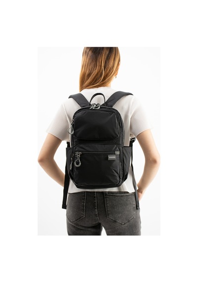 Vıatox Vs 6032 Unisex Suya Dayanıklı Paraşüt Kumaş 5 Bölmeli Laptop Bölmeli Seyahat Ve Okul Çantası Siyah