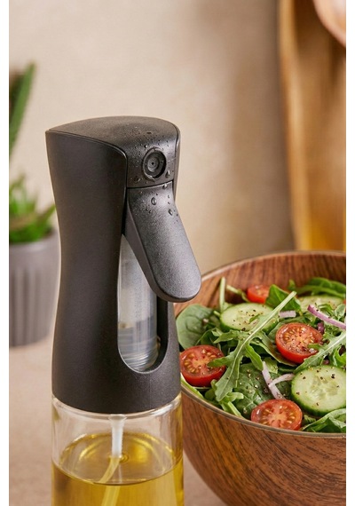 Loria 350 Ml Sprey Cam Yağdanlık, Püskürtmeli Zeytinyağı Ve Sıvıyağ Yağlık Şişesi Şeffaf