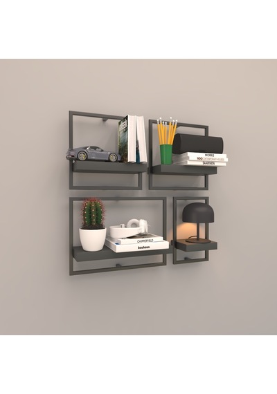 Rafkestir Milano Raf Seti - Model 3 Antrasit ( Mat )