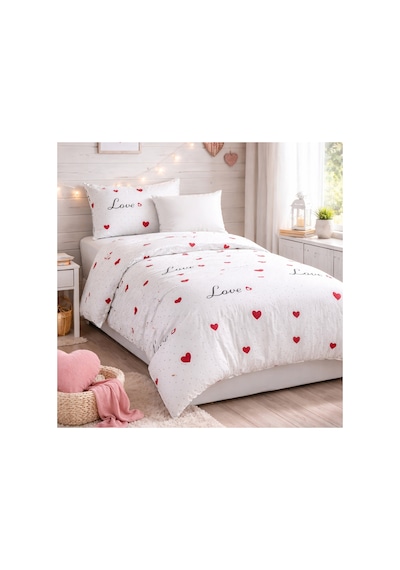 Tek Kişilik Nevresim Takımı 160x220cm 2 Yastık Kılıfı Lastikli Çarşaflı 100x200+30 Çok Renkli