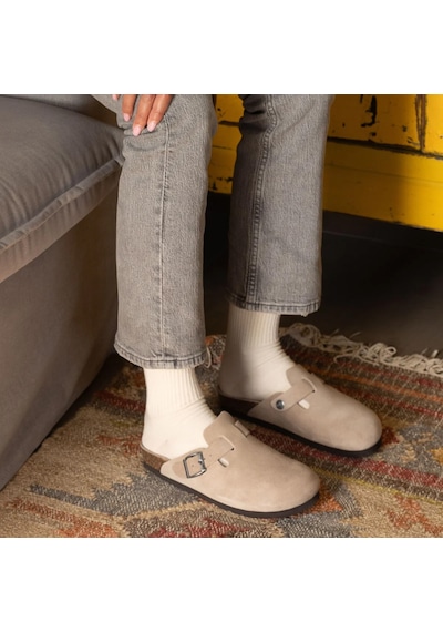Riva Velour Taupe Terlik Kadın Rıva G105495 Genuins Velour Taupe Riva Velour Taupe Taba