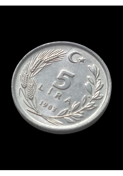 1981 Cumhuriyet Dönemi 5 Lira Madeni Koleksiyon Para Hobi Hediye Antika Darpane Numusmatik