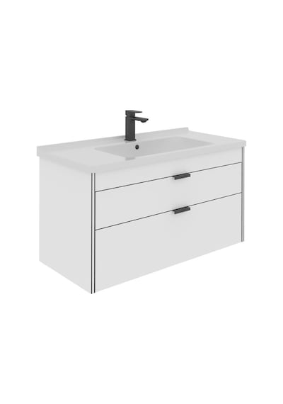 Orka Trio 65 Cm Beyaz Çekmeceli Banyo Dolabı Takımı Beyaz