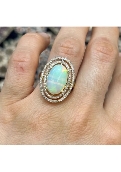 Opal Elmas Yüzük 053