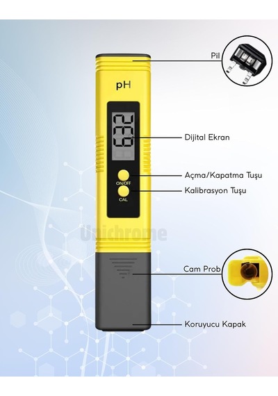 Lexroo Dijital Ph Metre Su Sıvı Akvaryum Ph Ölçer Kalibrasyon