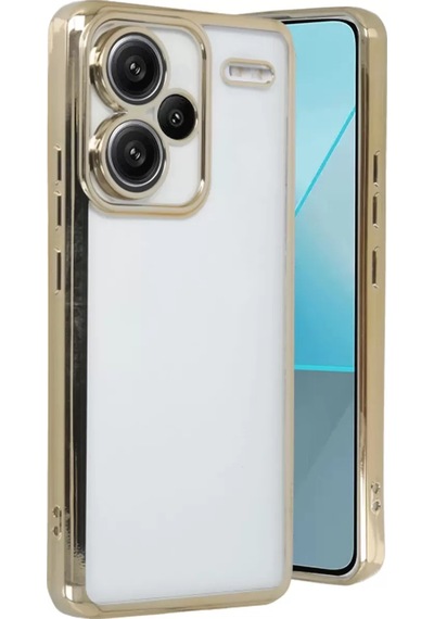 Newface Xiaomi Redmi Note 13 Pro Plus Kılıf Razer Lensli Silikon - Gold Altın Diğer